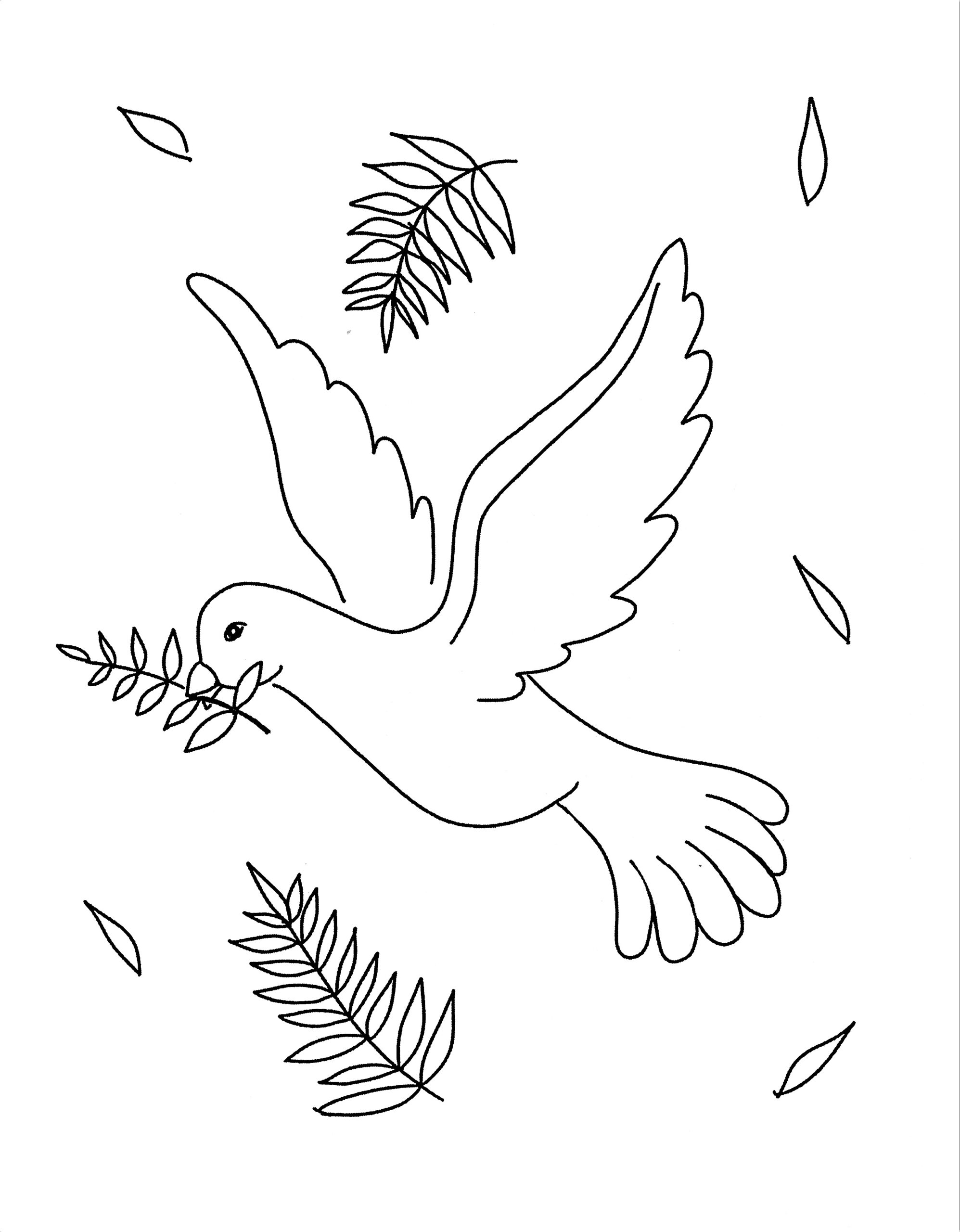 Malvorlage 1 für den Friedensvogel